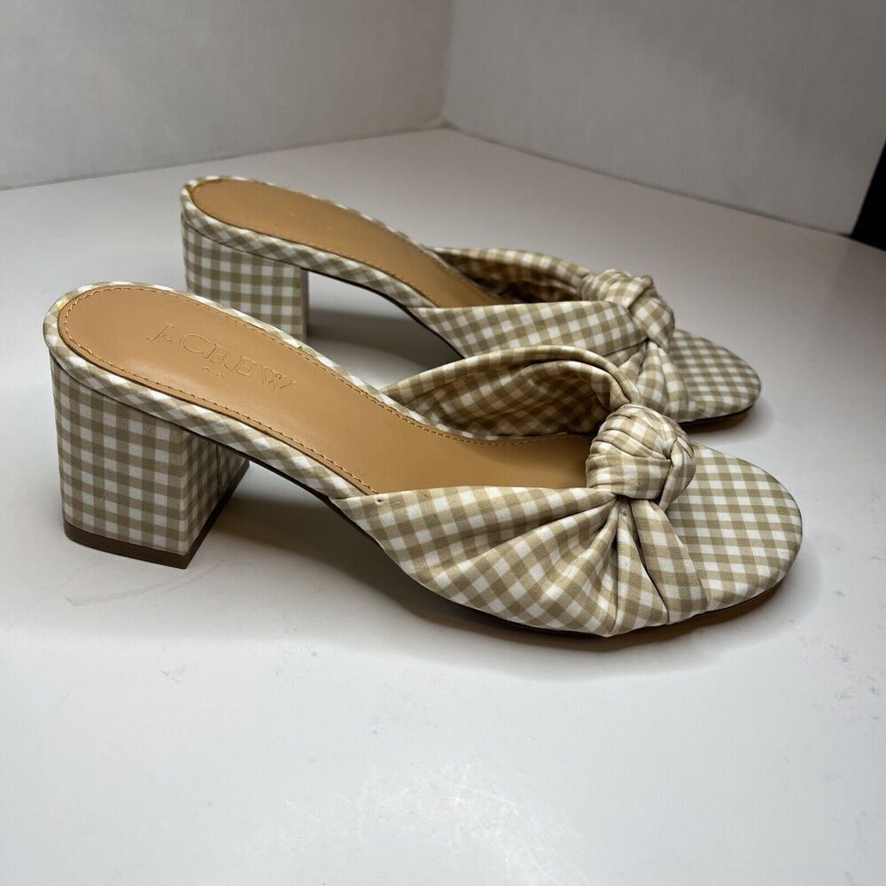 J. Crew Kids Checkered Sandals - Beige and White - Picture 3 of 7